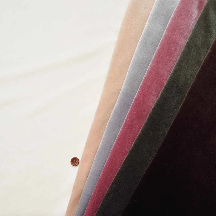 ストレッチベロア生地　無地