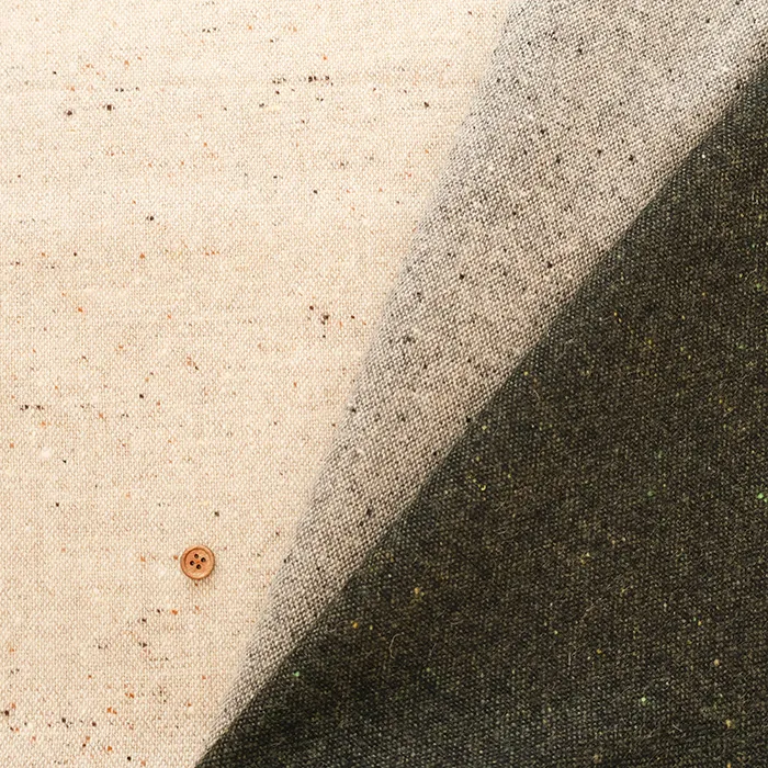 リサイクルウール使用　ネップツィード生地