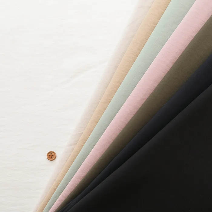 リサイクルポリエステル　究極のコットンライクブロード生地　無地