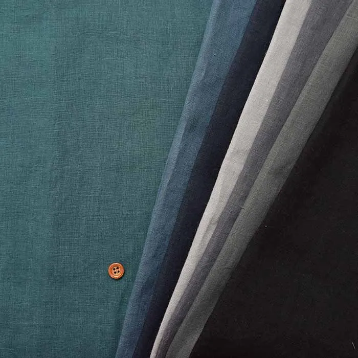 60リネンタンブラーワッシャー　無地（寒色）