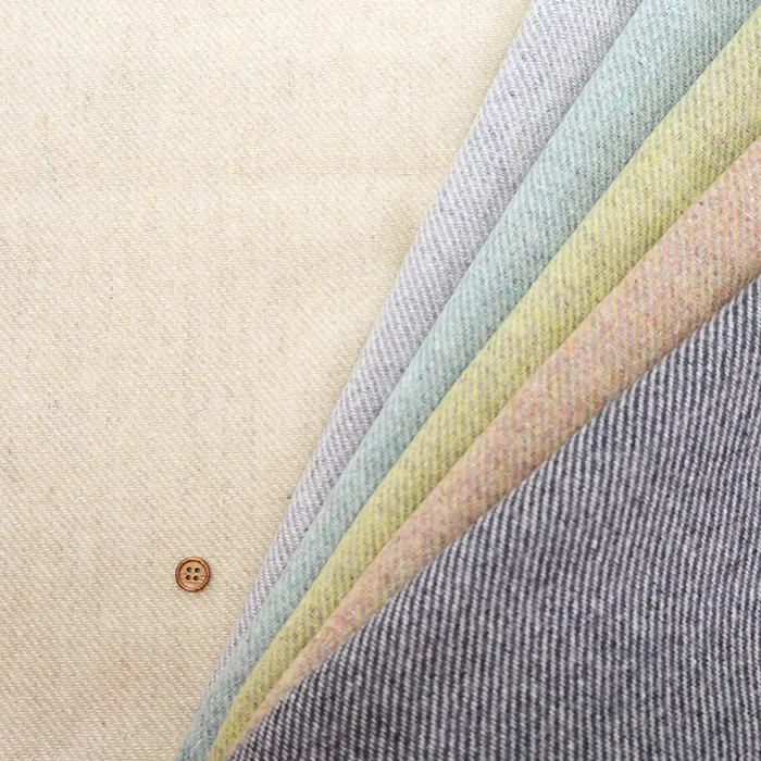 ウール混トップフラノ生地　無地