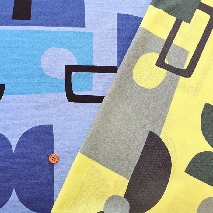 SZ天竺　スーピマコットンプリント生地　モチーフ