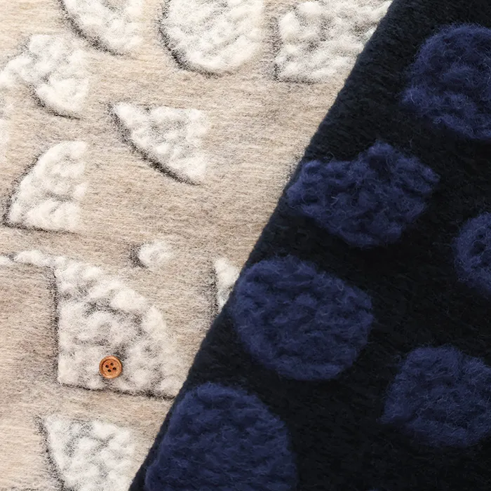 イタリア製　MAPEL　ポリエステルニット生地　ポルチーニ