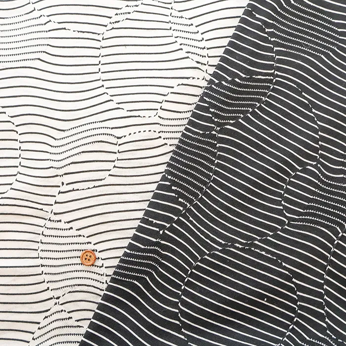 T/Cジャガードニット生地　ジグザグ