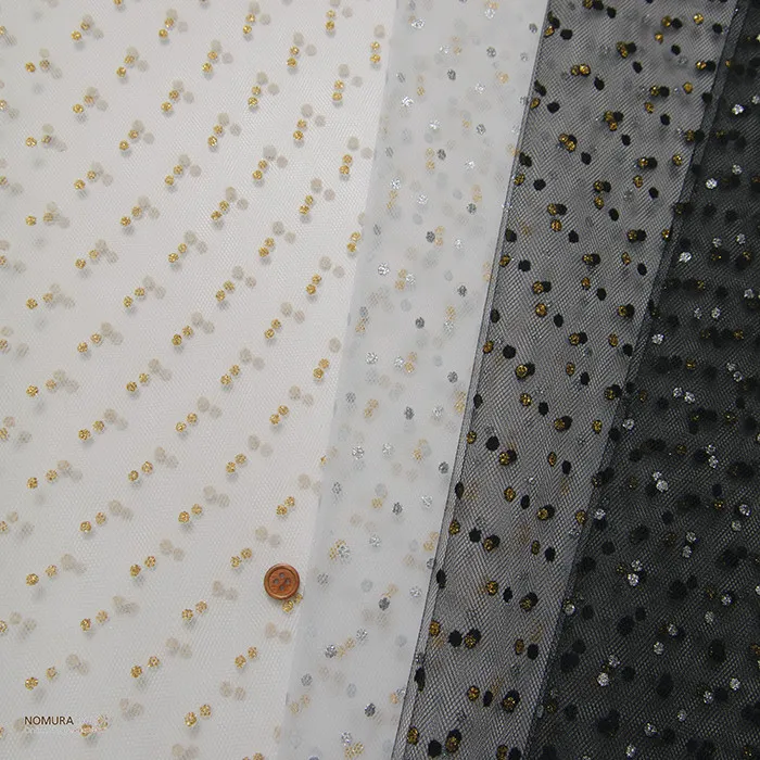 ラメドットグリッター チュール生地