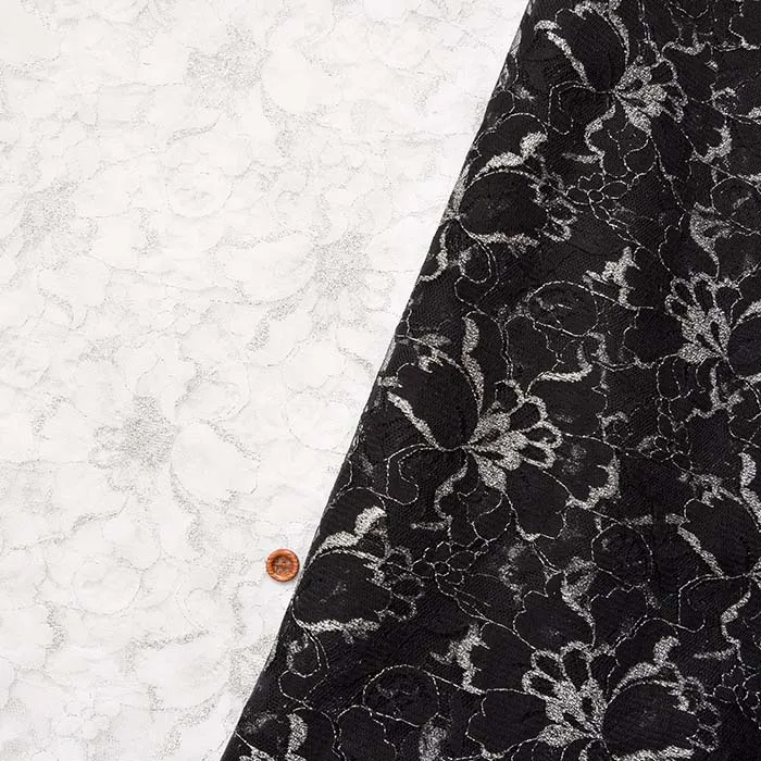 ラッセルレース　シルバー糸