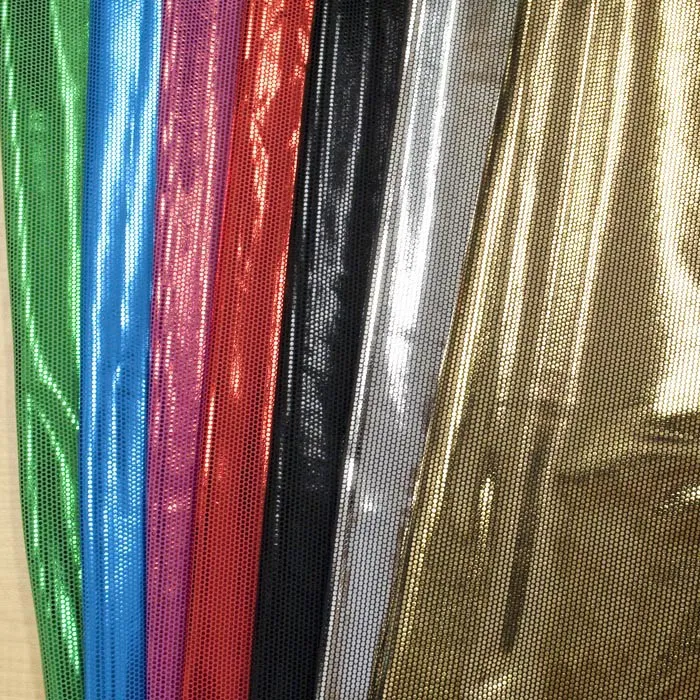 ストレッチ生地　メタリックドット無地