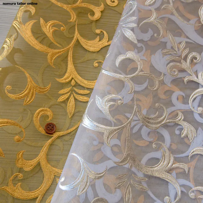 オーガンジーエンボスプリント生地