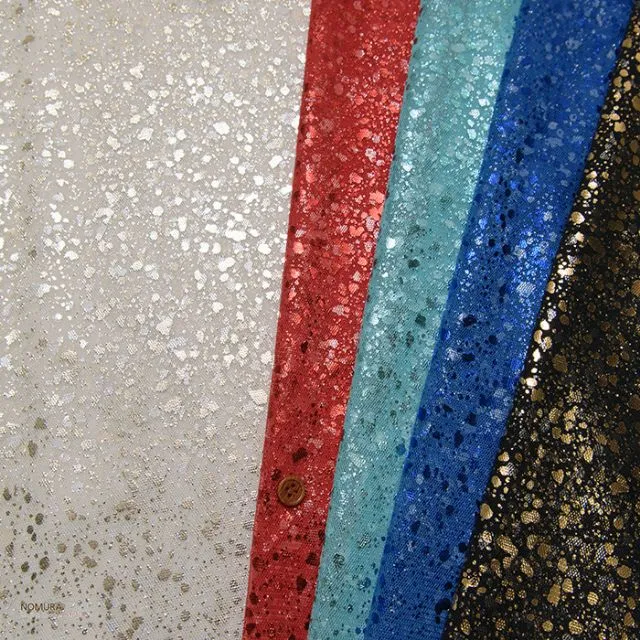 チュール箔プリント生地 rain