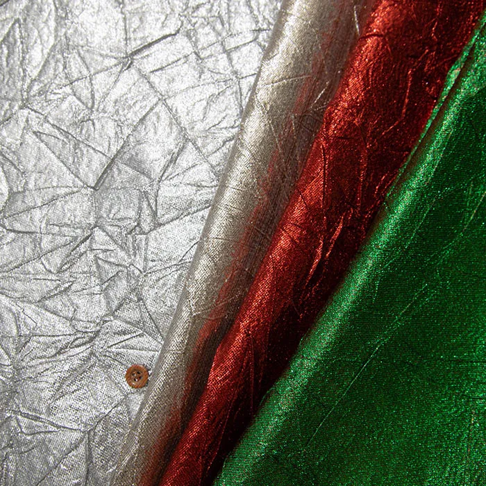 シャンブレーワッシャー生地　ラメ