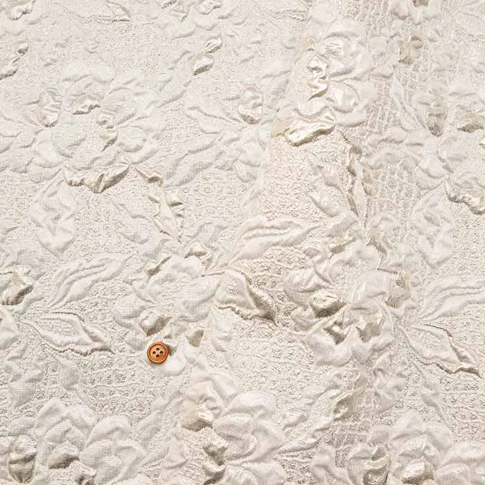 プラチナジャガード生地　ローズ