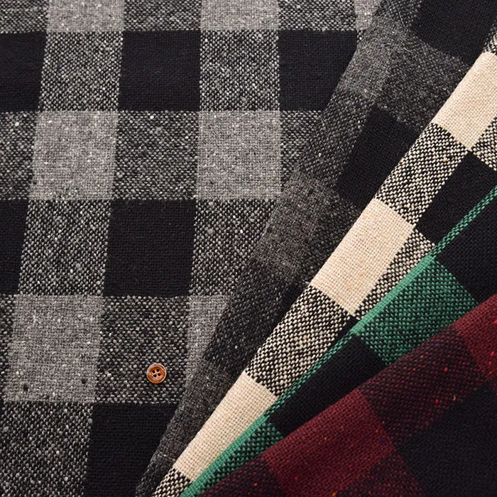 ウール生地　バッファローチェック