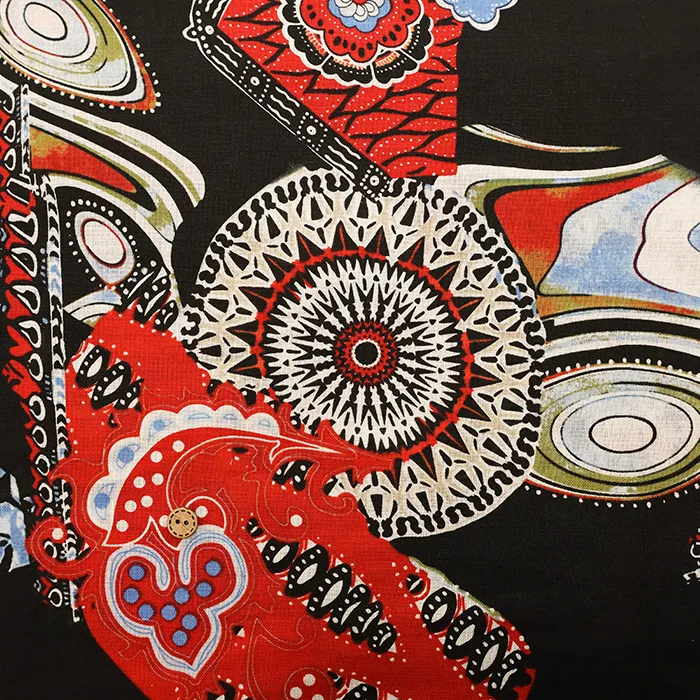 リネンプリント生地