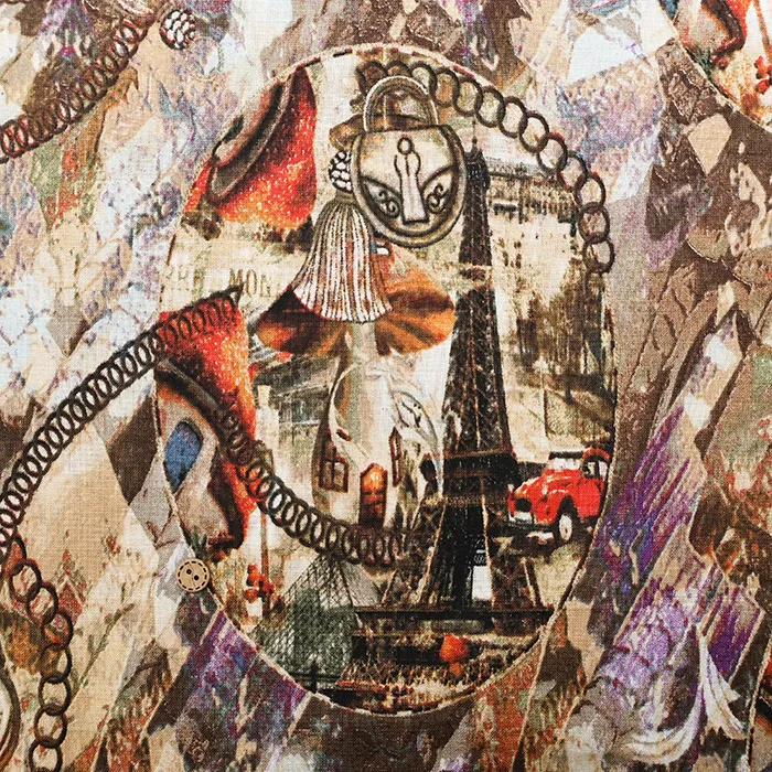 リネンプリント生地