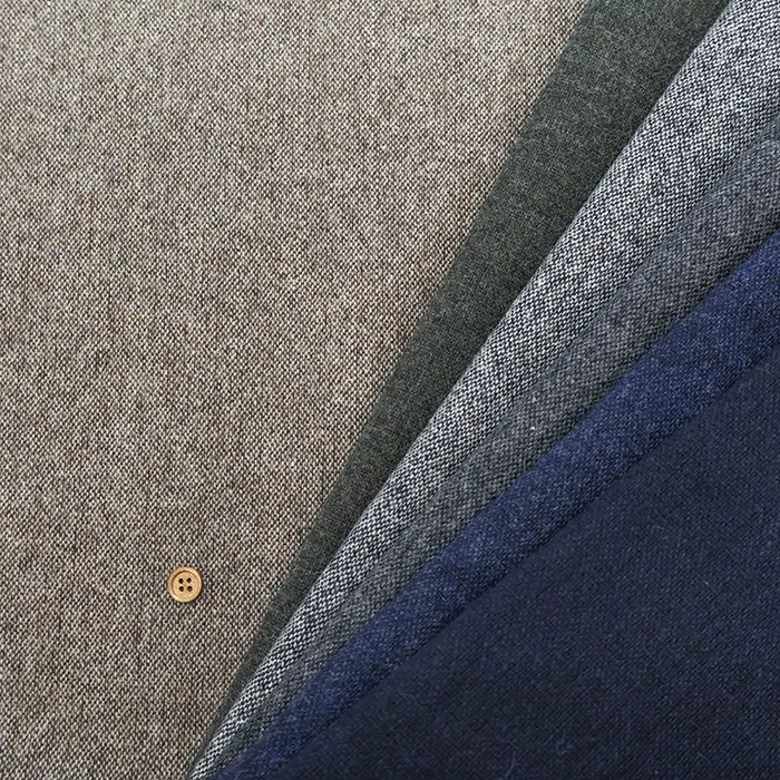 RE:NEWOOL　リサイクルウールツイード生地　無地