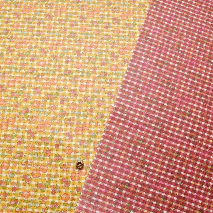 Liberty Fabrics 2023S/S Tana “Check and Print”  Ella and Libby つや消しラミネート生地