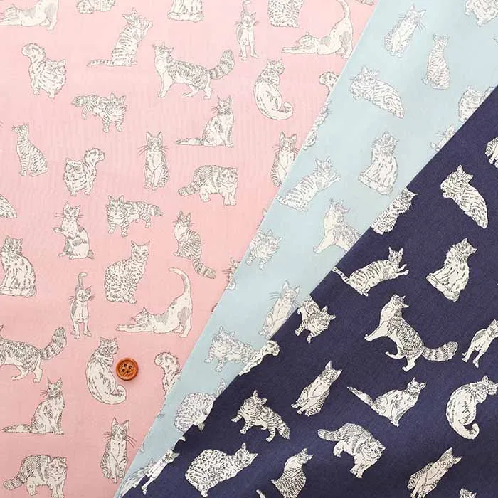 LIBERTY　リバティ　コットンタナローンプリント生地　Meow