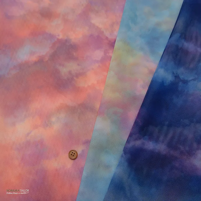 ストレッチチュールプリント マーブルスカイ