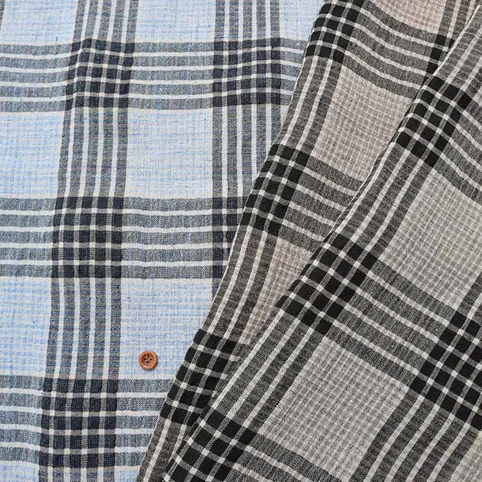 先染めL/Cチェック生地