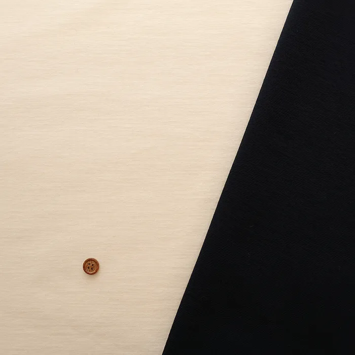 ラミーミラノリブストレッチ生地　無地