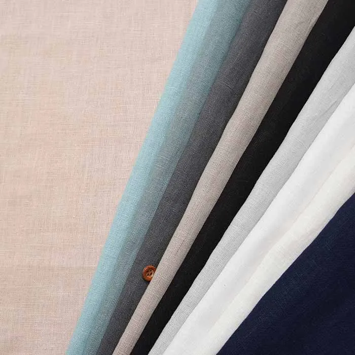 タンブラー加工　リネン生地　無地