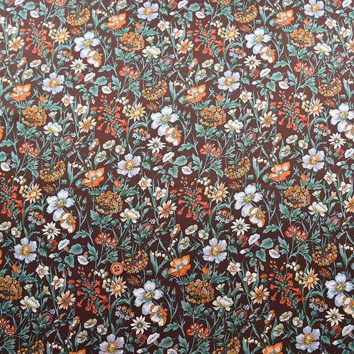 イタリア製　LIBERTY Rachel Meadow シルクサテンプリント