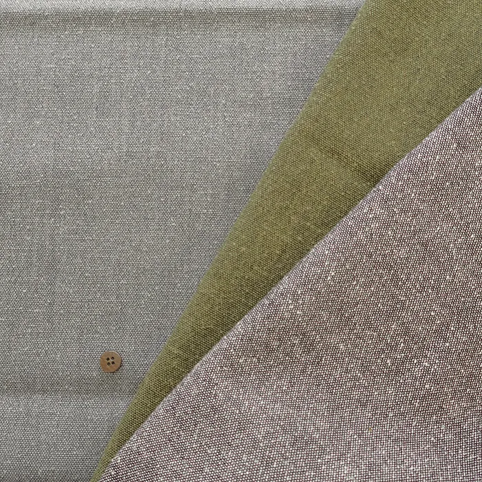 ウールコットンネップツイード生地　無地