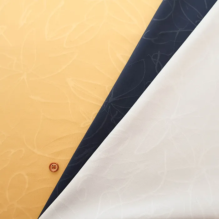 ポリエステルエンボスストレッチ生地　ラインフラワー