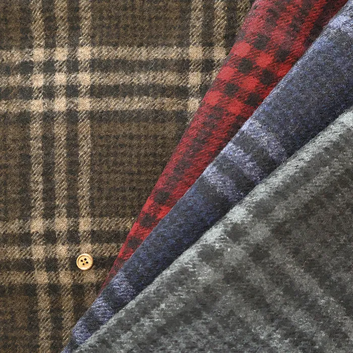 ウールチェック生地