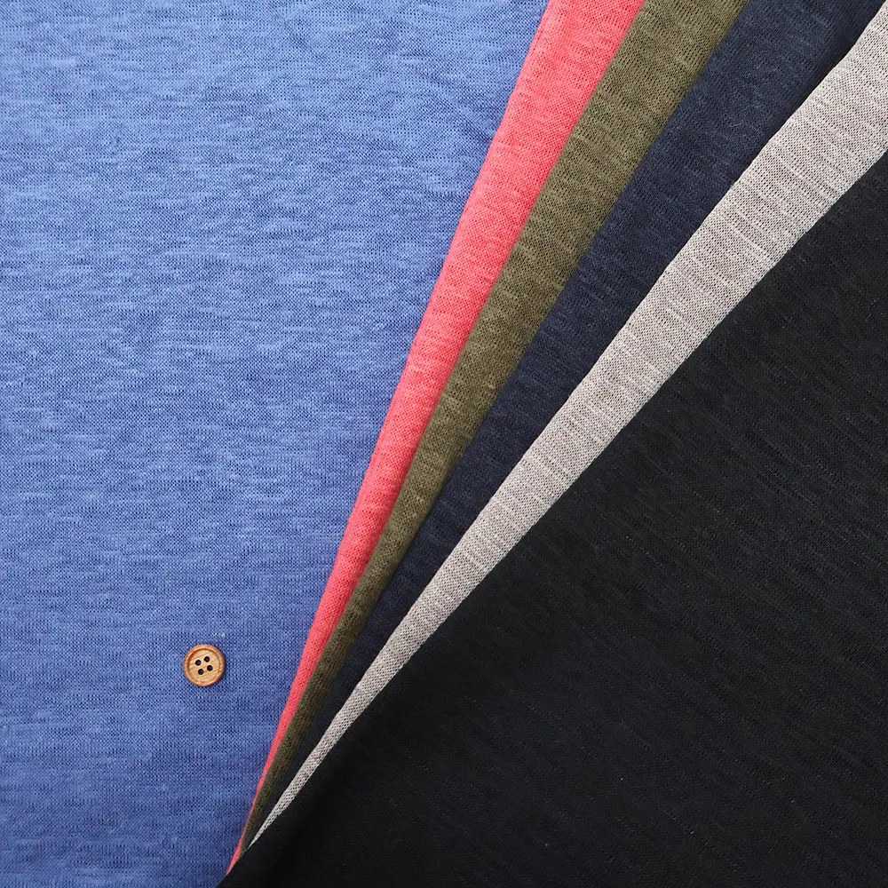 リネン天竺ニット生地　無地