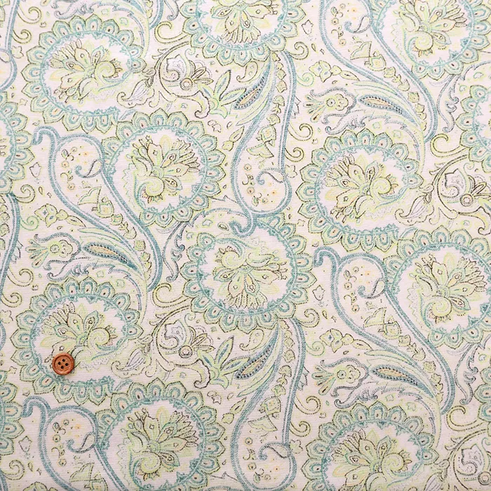 テンセルニットプリント生地　ペイズリー