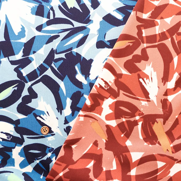 ポリエステルスムースニットプリント生地　ペイント