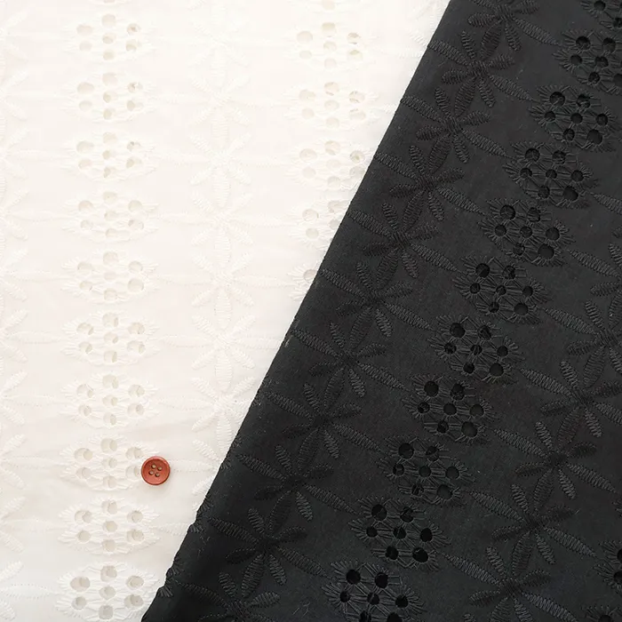 タイ製　ポリエステル両耳スカラップレース生地　フラワー