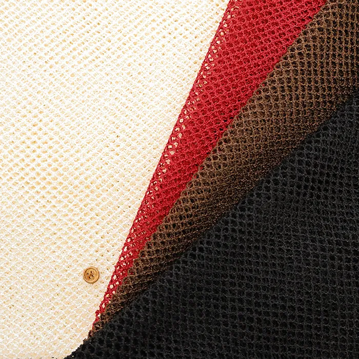 ポリエステルスラブメッシュ生地　無地