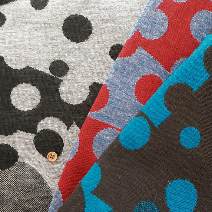 ジャガードニット生地　パズル