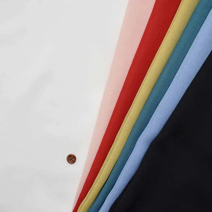 スラブポリエステルダブルクロス生地　無地