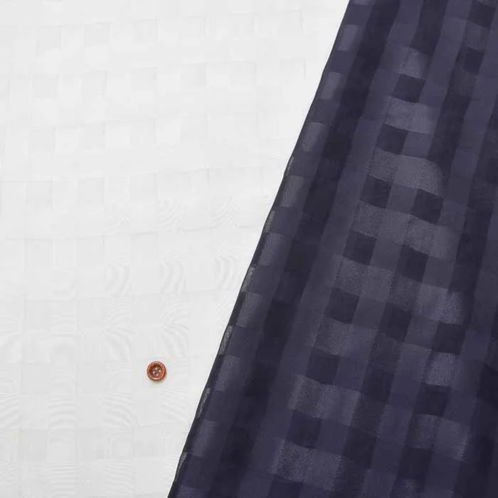 ポリエステルシースルー生地　チェック