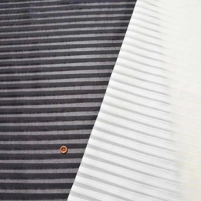 T/Cシースルー生地　ボーダー