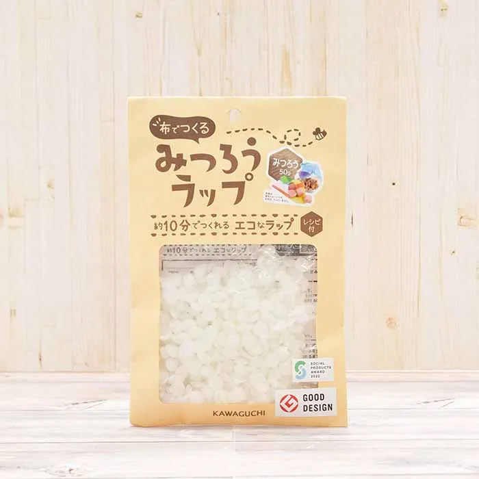 布でつくる　みつろうラップ　みつろう50g