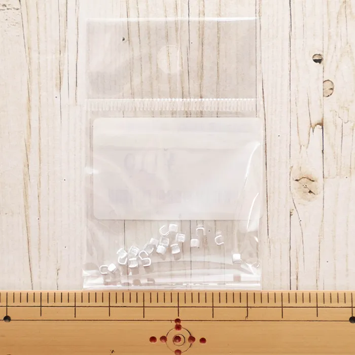 フラットニットファスナー用上止め　シルバー10組入