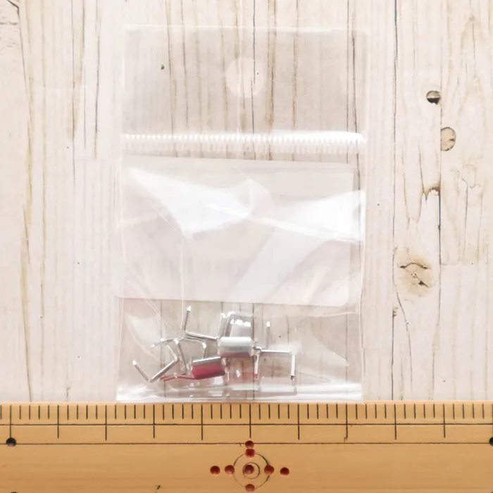 5ビス・4ビスファスナー用下止め　シルバー10ヶ入