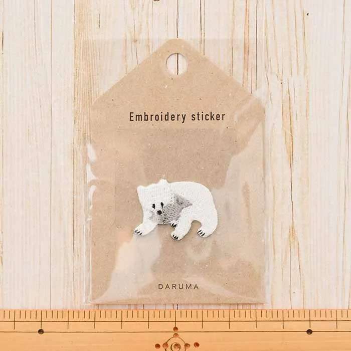 刺繍ステッカー　キボリクマ