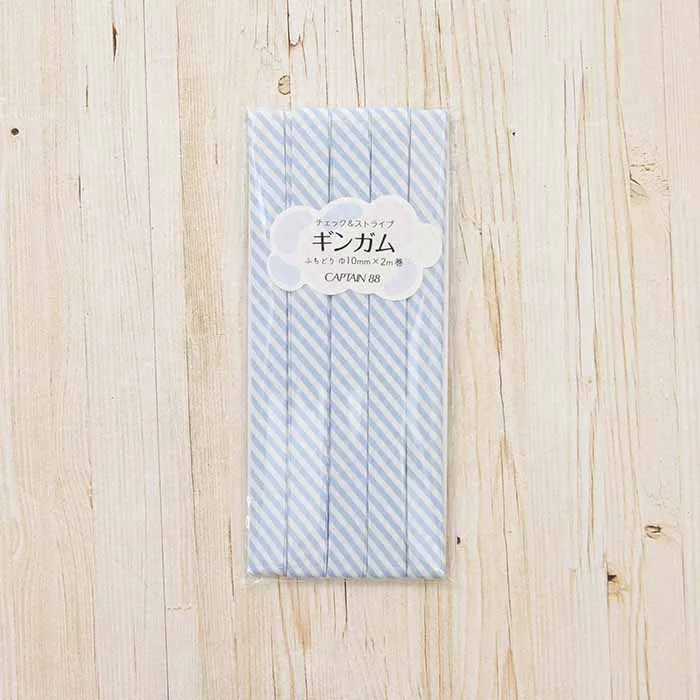 バイアステープギンガム(チェック＆ストライプ)ふちどり