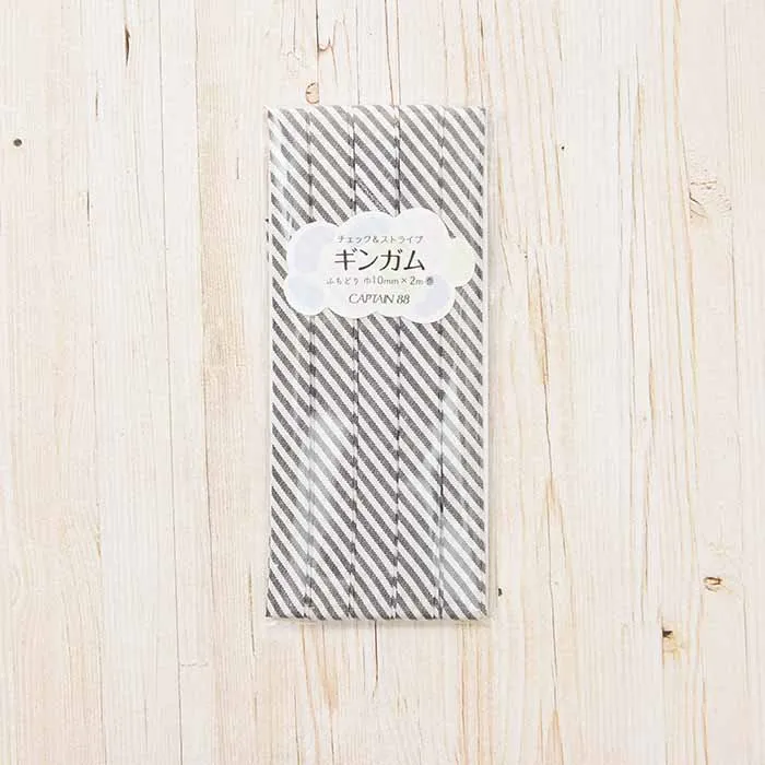 バイアステープギンガム(チェック＆ストライプ)ふちどり