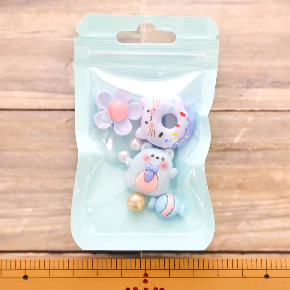 デコパーツミックス　アニマル　ブルー
