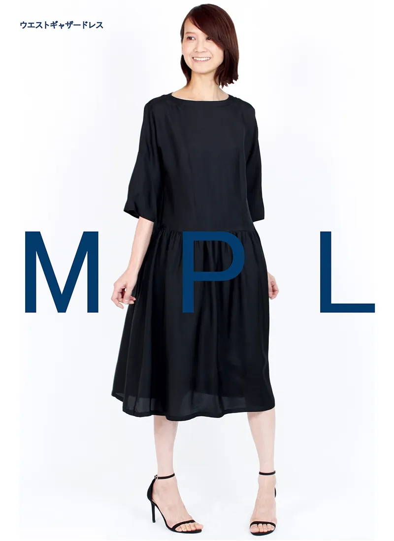 パターン　型紙　ウエストギャザードレス