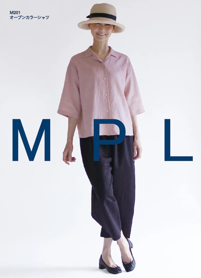 パターン　型紙　オープンカラーシャツ