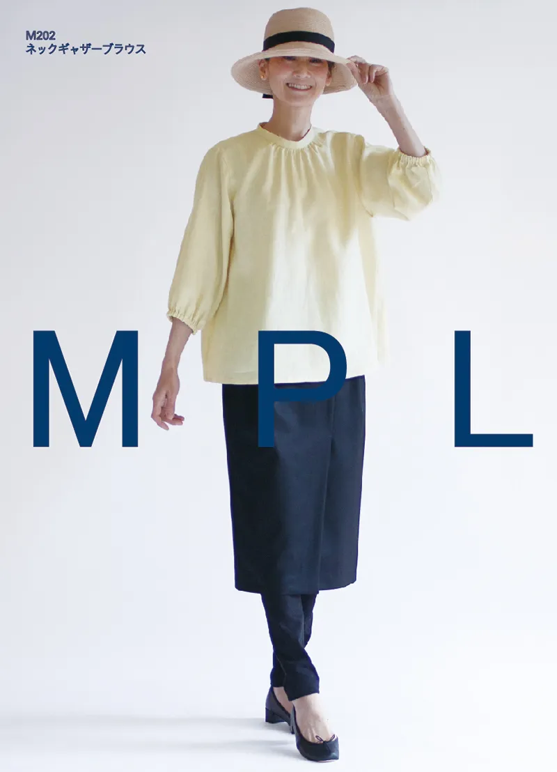 パターン　型紙　ネックギャザーブラウス