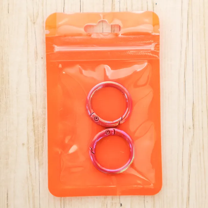 オーロラ　カラビナ　小　2個入　レッド