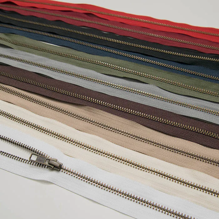 金属ファスナーオープン　アンティークゴールド　80cm